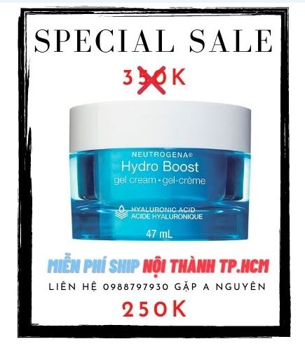 Kem Dưỡng Ẩm Chính Hãng Mát Lạnh Hồng Hào Cho Da "Neutrogena Hydroboost Water Gel" (50 Ml) - Hàng Có Sẵn