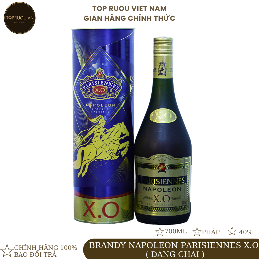 [TopRuouVietNam] Rượu Brandy XO Napoleon XO Dạng Chai 700ml [Hàng Thật]