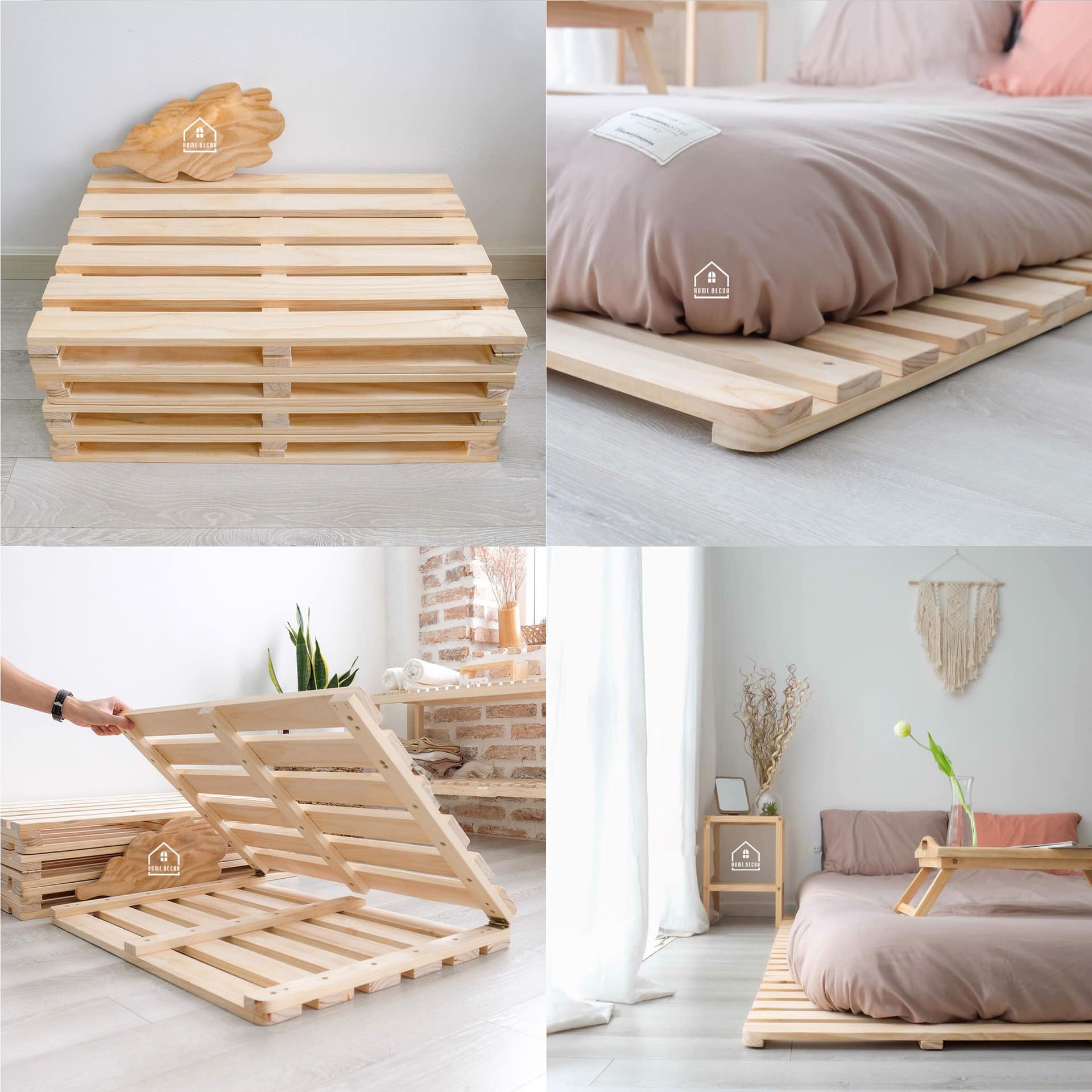 Giường ngủ đa dạng kích thước - Giường pallet - Giường gỗ thông - Giường ngủ giá rẻ