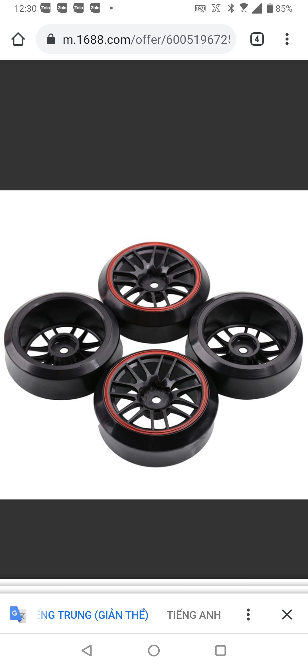 bánh xe drift cho xe điều khiển tỉ lệ 1.10