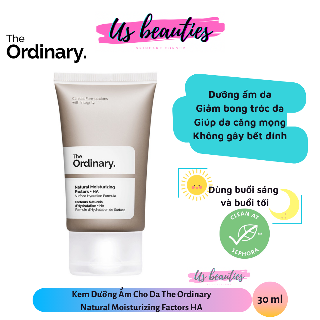 [Hcm]Kem Dưỡng Ẩm Da The Ordinary Natural Moisturising Factors + Ha 30Ml (Bill Usa)