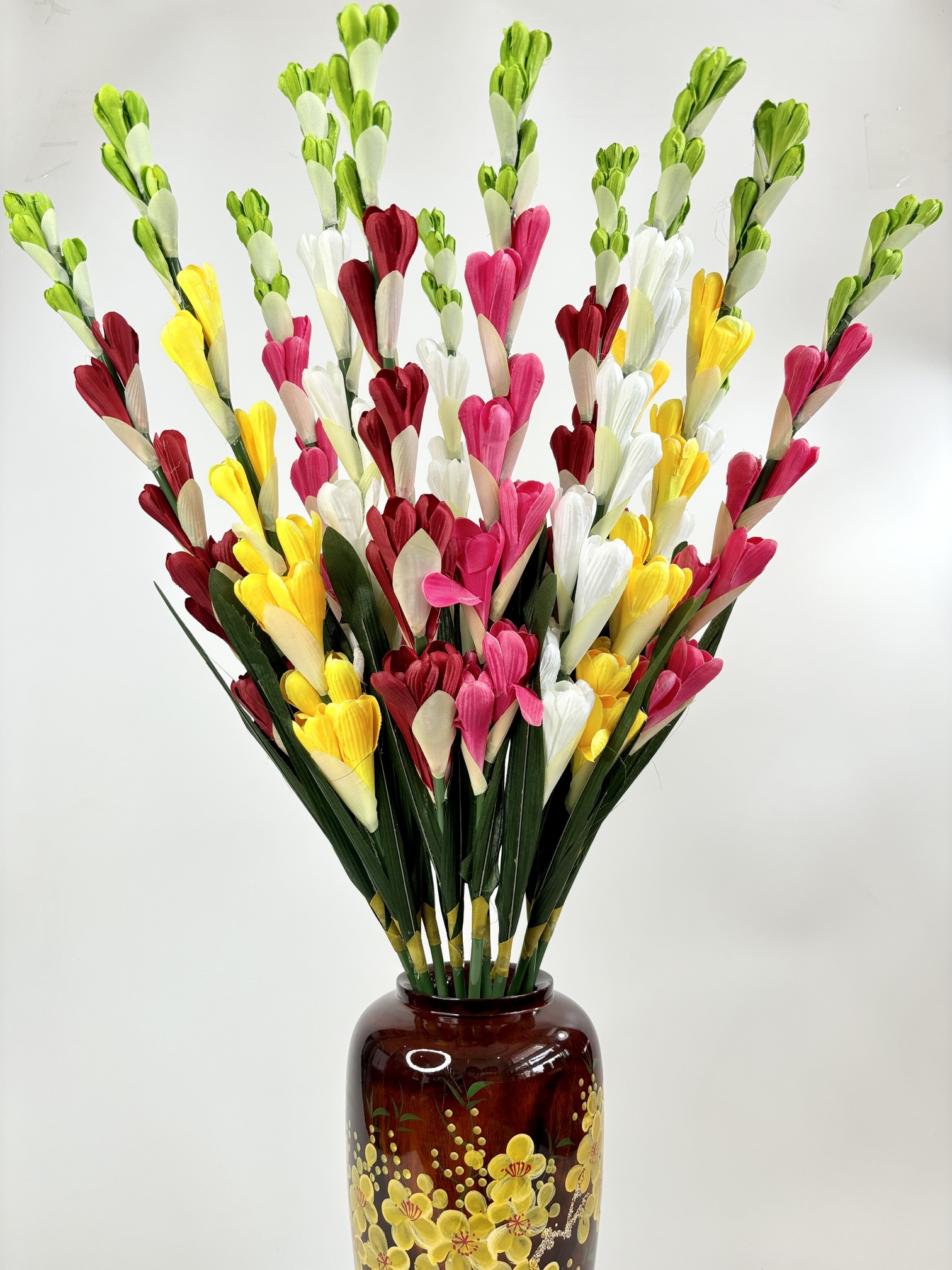 Hoa giả đẹp hoa Huệ trang trí hoa cắm bàn thờ siêu đẹp - Dài 78cm