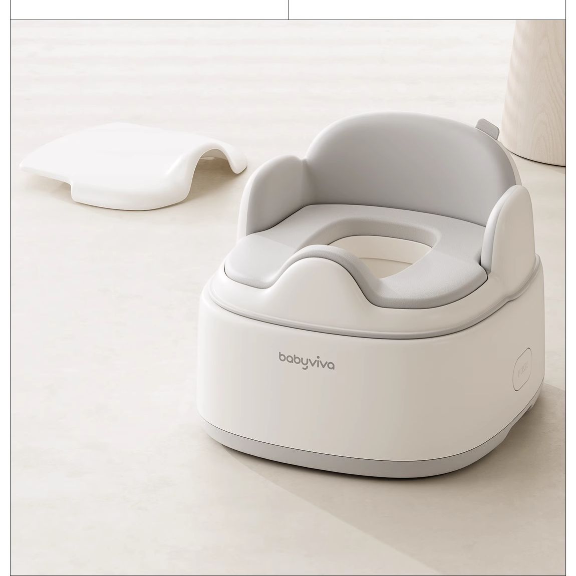 Bệ ngồi toilet di động đa năng 3in1 cho bé BABYVIVA đệm PU cao cấp bảo vệ cột sống