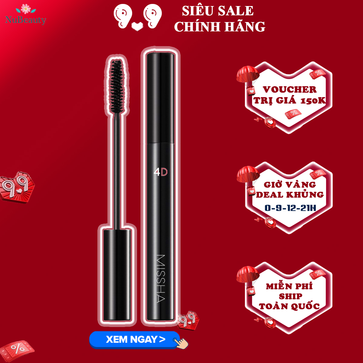 [Hcm]?? Chính Hãng ?? Mascara Missha 4D The Style Bền Màu Làm Dài Mi ?? Free Ship Toàn Quốc ??