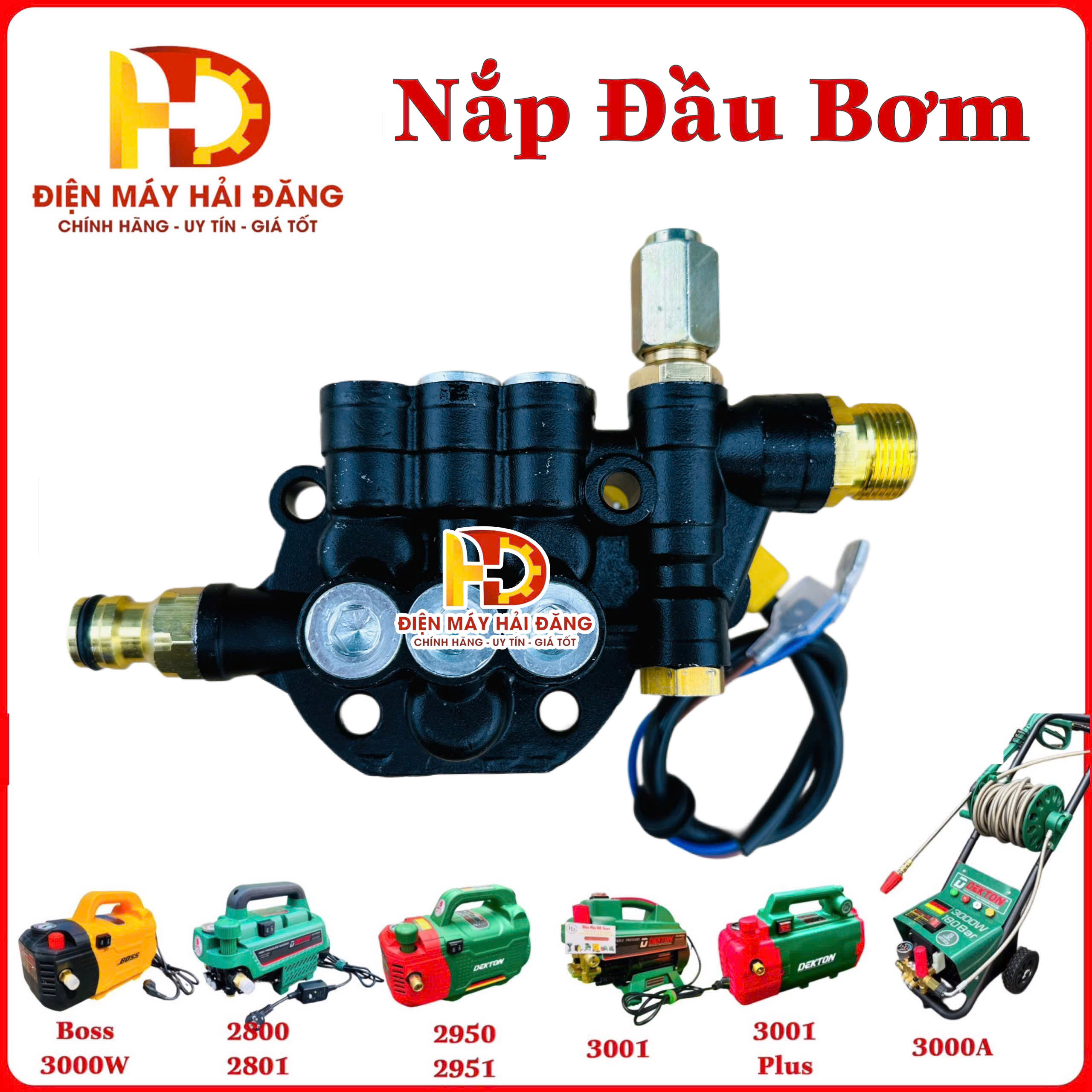 Nắp đầu bơm.Lắp vừa máy rửa xe Dekton 3001Dekton 29802800 . Boss 3000W.
