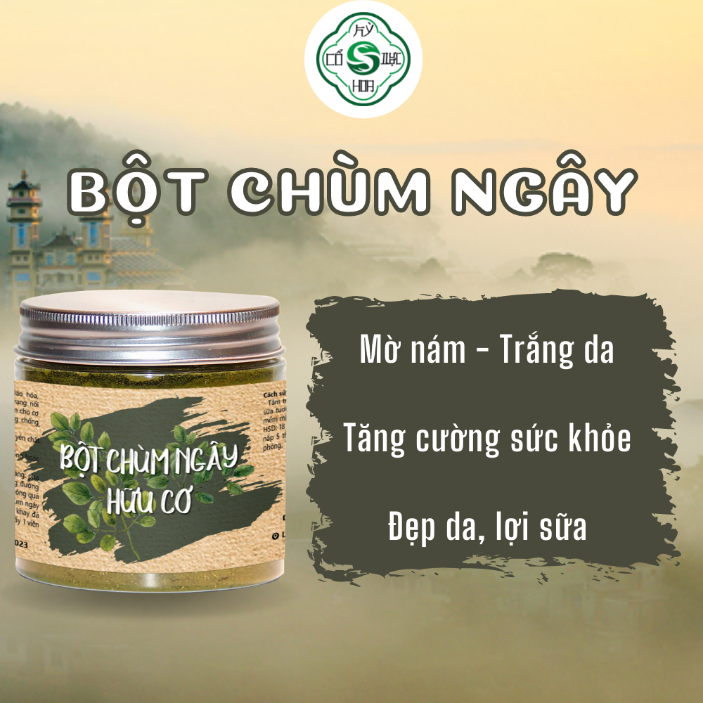 Bột chùm ngây Cổ Dược Kỳ Hoa – Bột ăn dặm cho bé: Bổ sung chất xơ dinh dưỡng vitamin và các dưỡng chất thiết yếu – Bột làm đẹp cho mẹ: Mờ nám trắng da lợi sữa cho mẹ