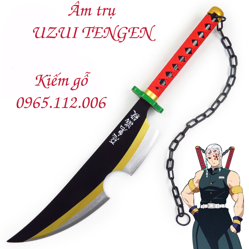 Kiếm gỗ Cosplay nhân vật Zenitsu trong Kimetsu no Yaiba bằng GỖ dài 1m (Có quà tặng kèm)