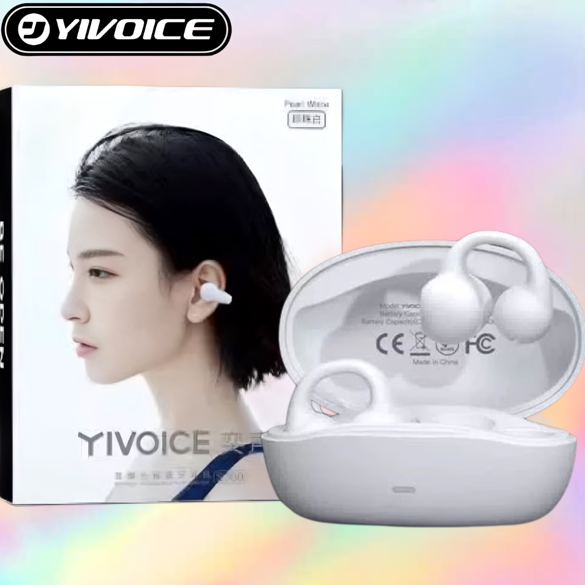 Tai nghe Bluetooth thể thao dạng hở kẹp vành tai Yivoice S300 công nghệ mới dẫn truyền âm thanh qua 