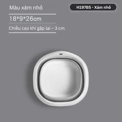 Combo chậu gấp gọn NAGO silicon tiện lợi thau gấp gọn đa năng tiết kiệm không gia
