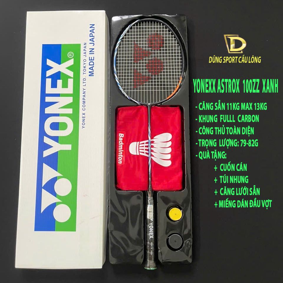 Vợt Cầu Lông Yonex Astrox 100ZZ Kurenai Đỏ Bản Full Hộp Căng Sẵn 10.5kg Kèm Cuốn Cán Túi Đựng Vợt