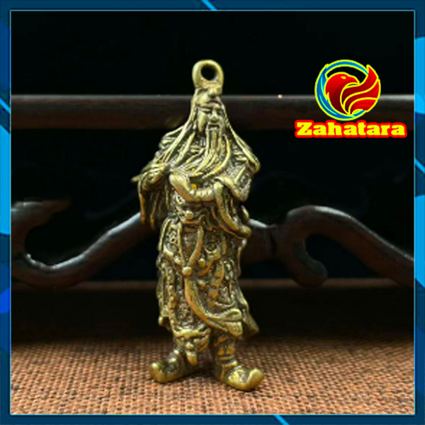 Quang công tượng đồng quan vũ thanh long đaomóc chìa khóa bồ đồ sưu tầm đao quan công