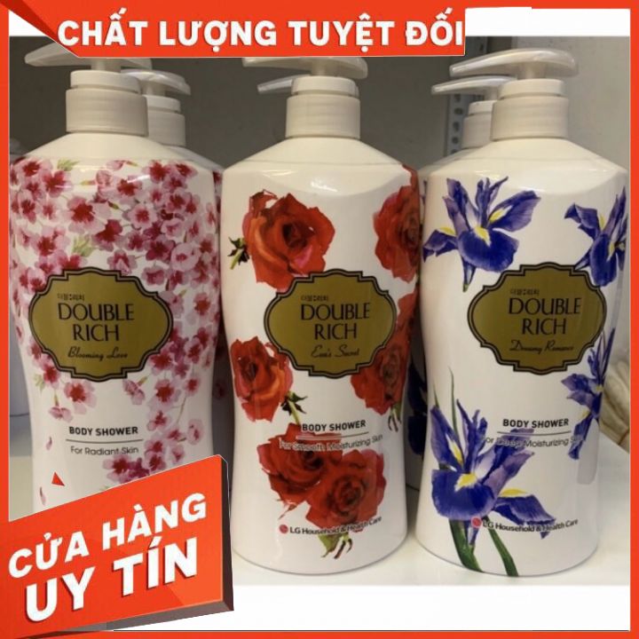 [Chính Hãng]??? Sữa Tắm Double Rich 800G Hoa Anh Đàohoa Iris Hương Hoa Hồng ??? Giữ Hương Lâu Mùi Thơm Dễ Chịu ????