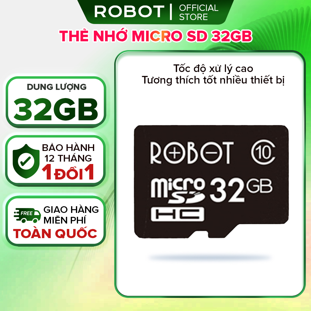 Thẻ nhớ Robot thẻ nhớ Micro SDHD TF dung lượng 32Gb 64Gb tốc độ xử lý cao chuyên dụng loa máy chơi g