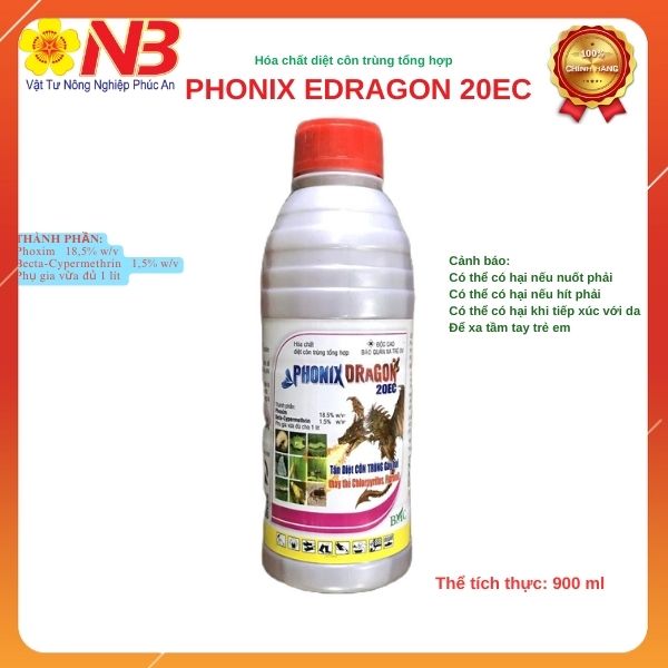 Phonik Dragon 20EC 900ml- phoxim + beta cypermethrin-  Trừ bọ trĩ hút chích- Năm bưu