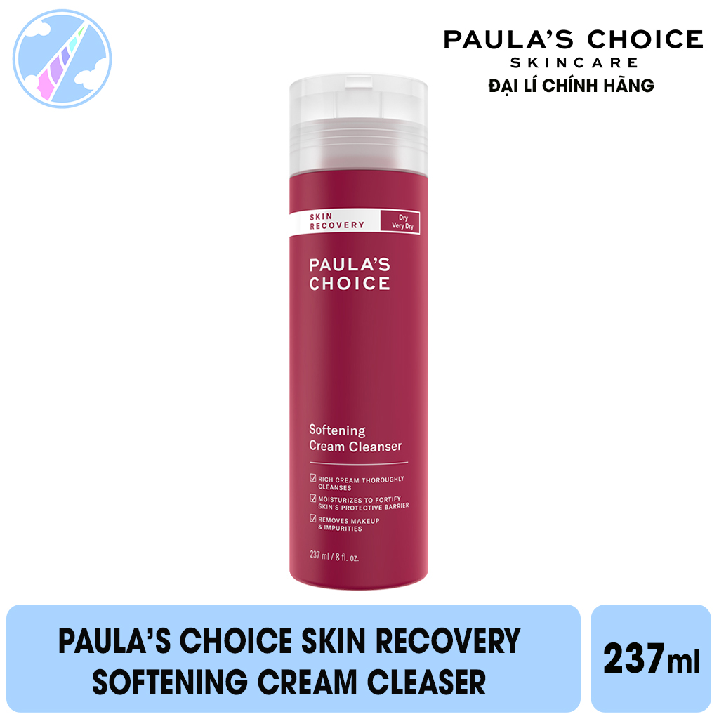 [Hcm]Sữa Rửa Mặt Phục Hồi Và Làm Mềm Mịn Cho Da Khô Paulas Choice Skin Recovery Softening Cream Cleaser 237Ml