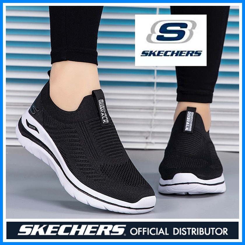 Skechers GO WALK 5 GO WALK4 giày nữ Giày thuyền Giày da nữ Giày sandal Bohemia Giày sandal đế bằng G