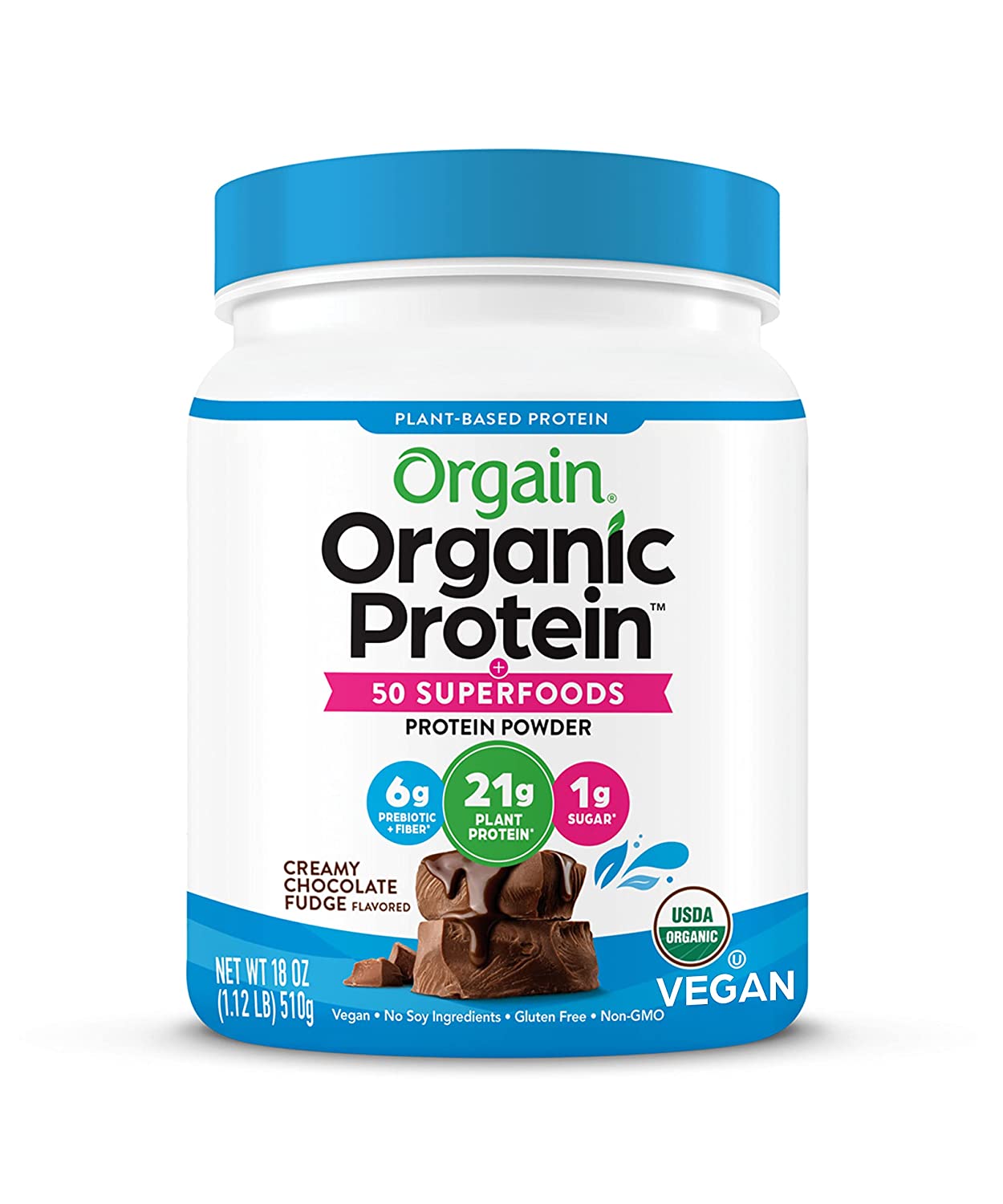 Bột sữa thực vật Superfoods hữu cơ Orgain Organic Protein 510g choco