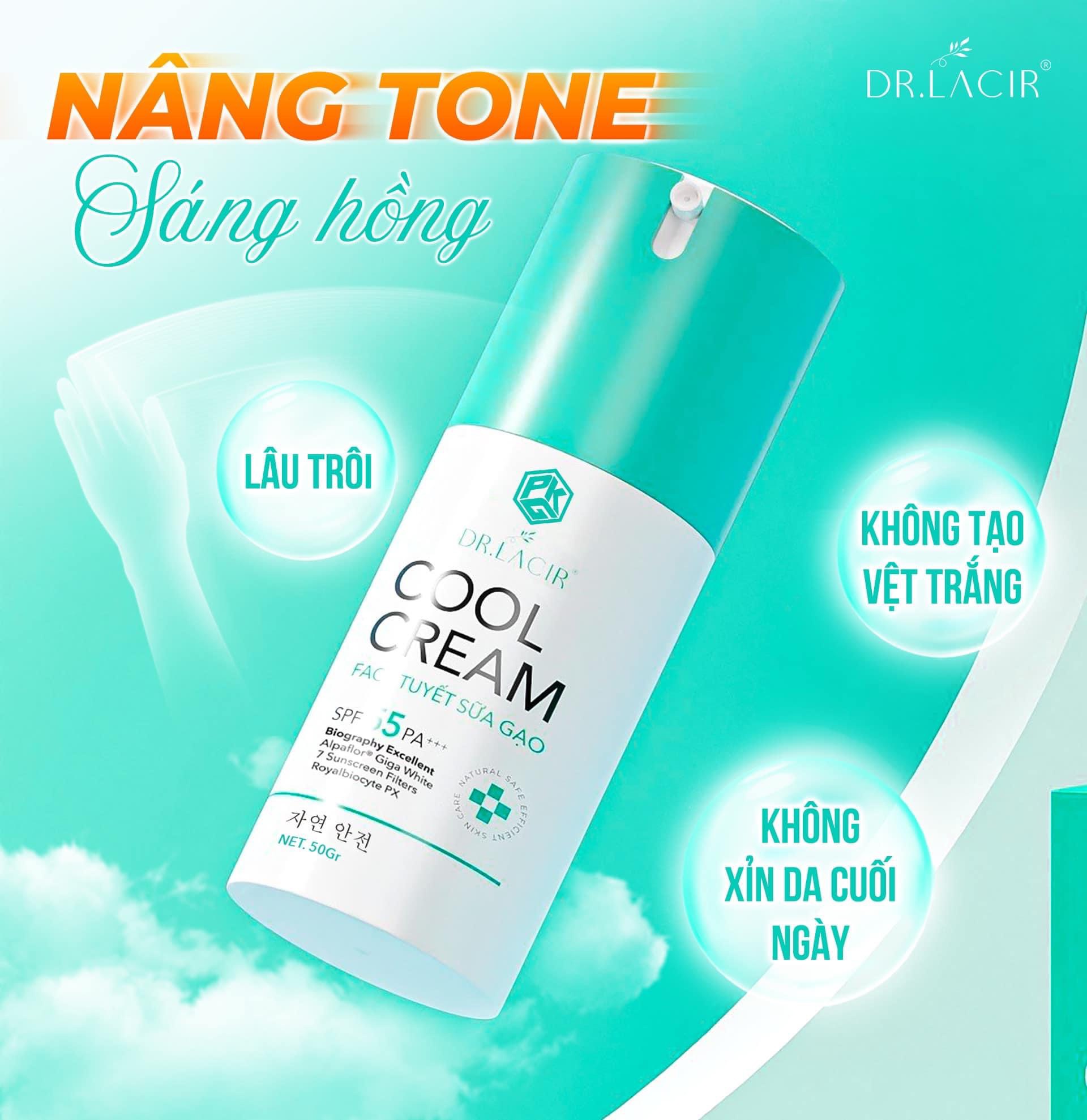 Kem dưỡng trắng da Dr Lacirbộ kem dưỡng da ban ngày Cool Cream kem dưỡng ban đêm Lacir Hàng chính hã