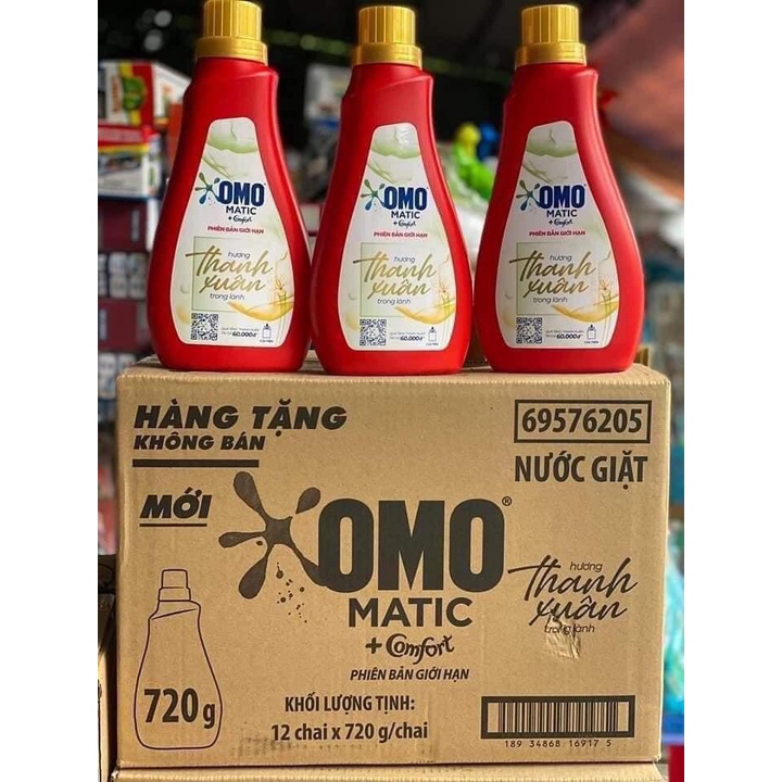 COMBO 2 CHAI NƯỚC GIẶT OMO MATIC HƯƠNG THANH XUÂN PHIÊN BẢN GIỚI HẠN ĐẬM ĐẶC GẤP 3 LẦN