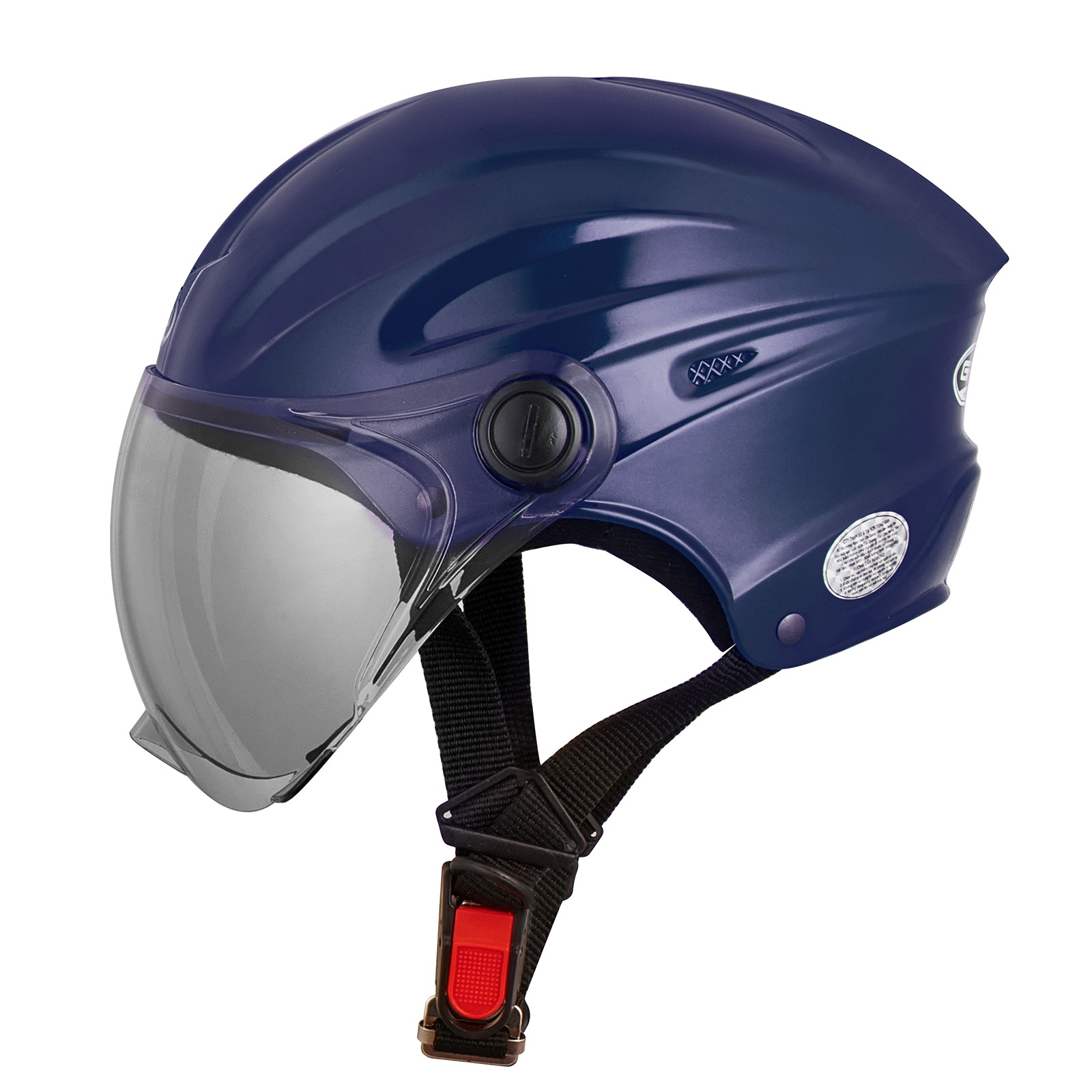 Mũ bảo hiểm nửa đầu có kính ngắn GRO ST22 free size nón bảo hiểm dáng thể thao mạnh mẽ cho nam và nữ - Hàng chính hãng