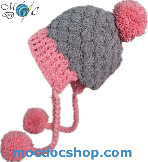 Nón len cho bé gái - Mũ len handmade cho bé gái sơ sinh đến 1 tuổi 0-12 tháng