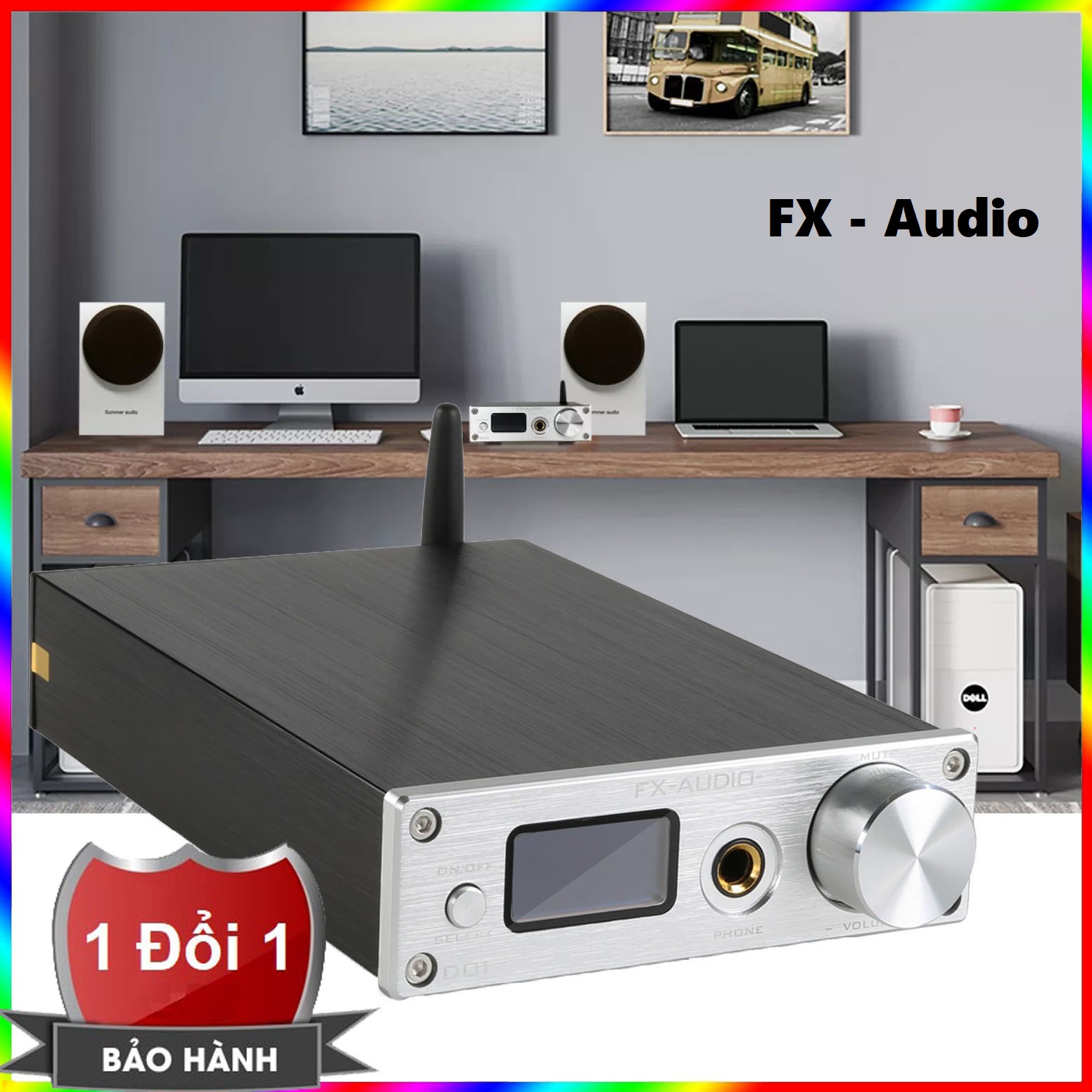 Bộ giải mã âm thanh Bluetooth FX-Audio DAC D01 - Bản nâng cấp của DAC X7- FX Audio DAC D01 Bluetooth 5.0 32 Bit/768Khz/ DSD512