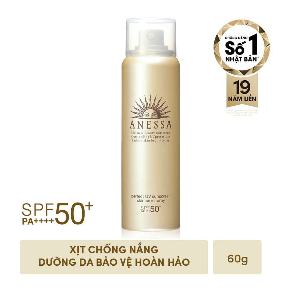 [Hcm][Mẫu Mới] Xịt Chống Nắng Dưỡng Da Anessa Spf50+ Pa++++ 60G Perfect Uv Spray