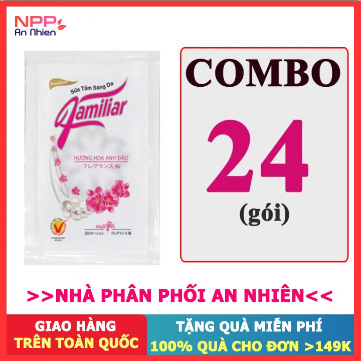 Combo 24 Gói Sữa Tắm Dưỡng Da Familiar Hương Hoa Anh Đào 5Ml - Npp An Nhiên