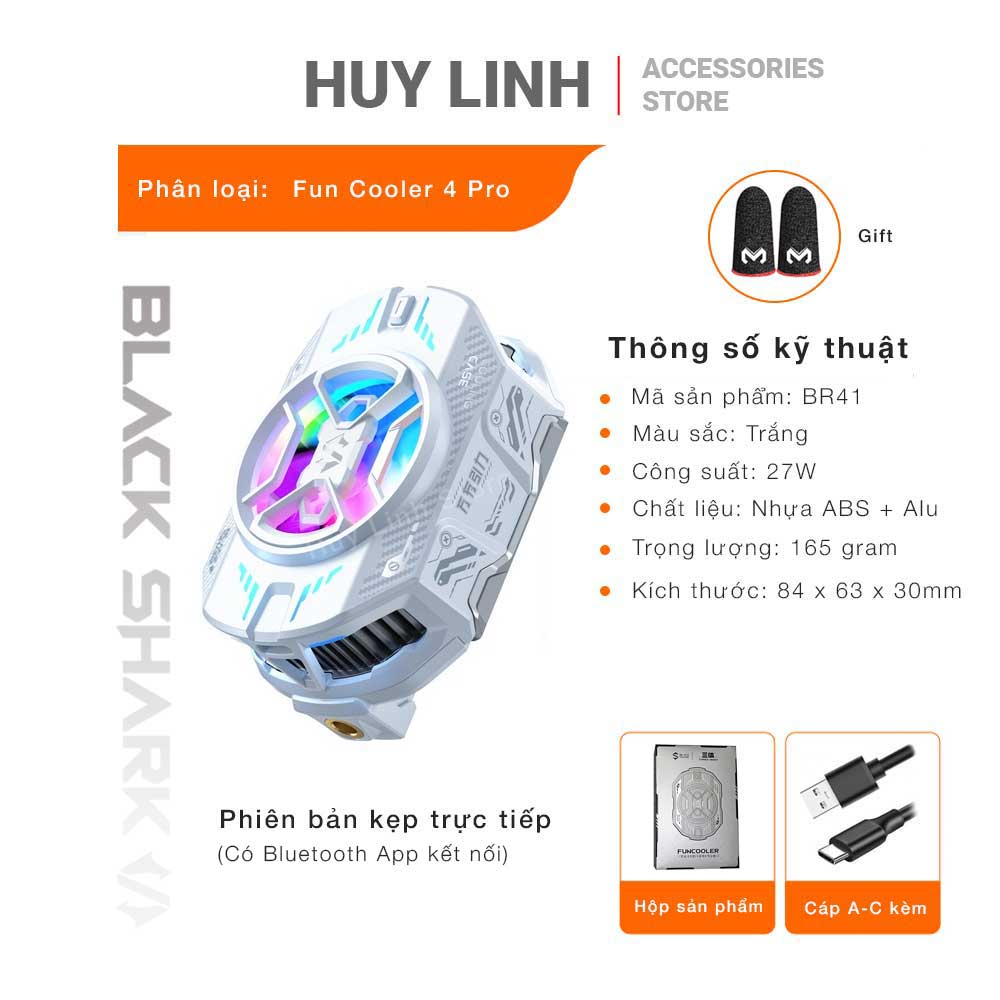 Quạt tản nhiệt Xiaomi Black Shark FunCooler BR11 - Công nghệ sò lạnh làm mát điện thoại nhanh chóng