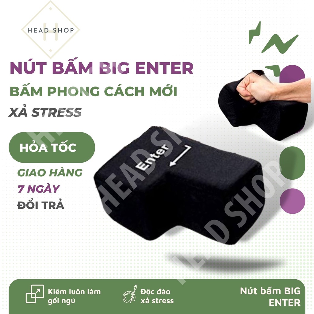 Nút Enter khổng lồ xả Stress kiêm gối ngủ 2 in 1 HEAD SHOP