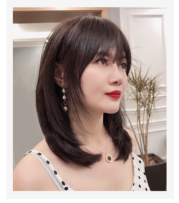 [Hcm]Tóc Nguyên Đầu Siêu Da Wina Cúp Ngang Vai 38Cm Tgt - 008
