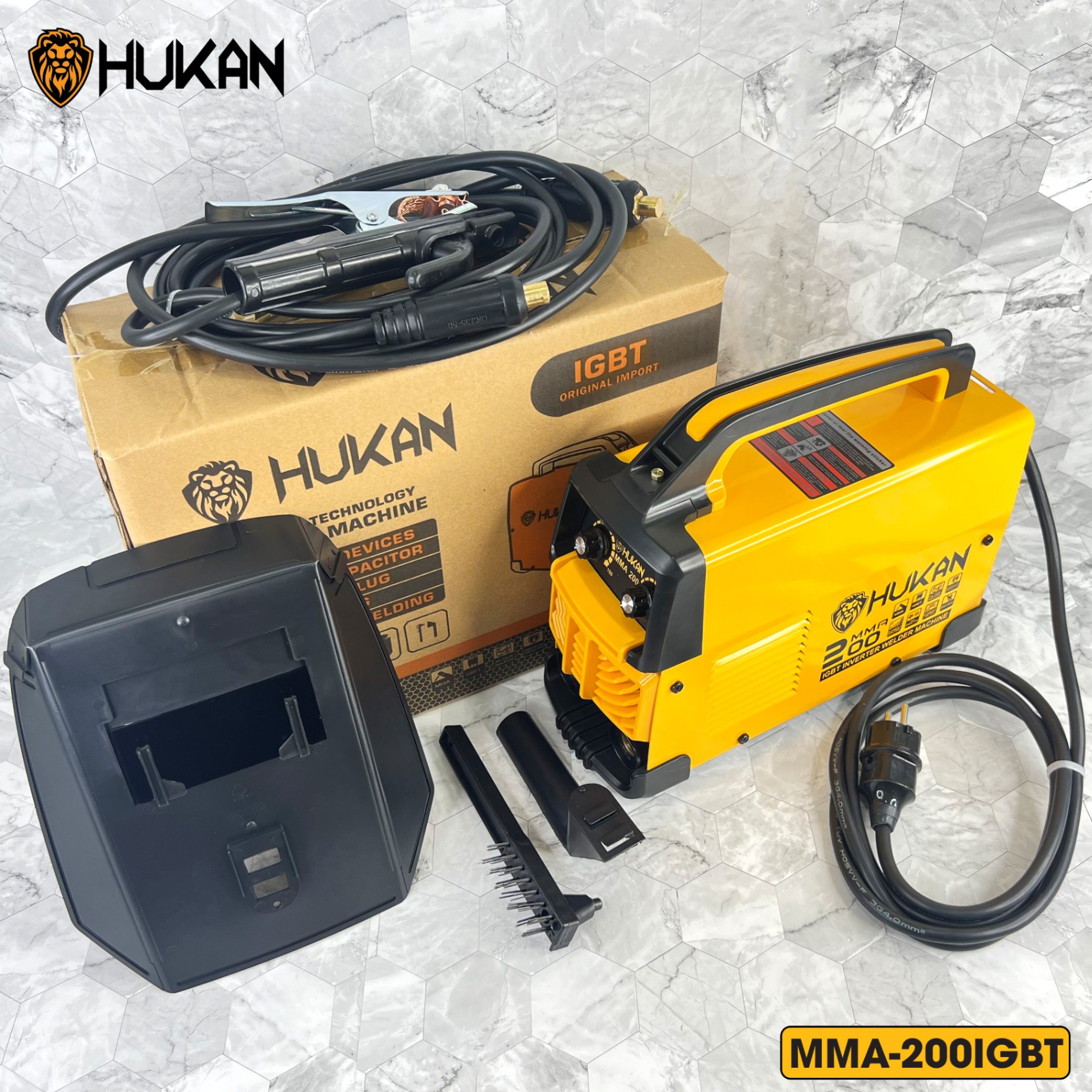 Máy hàn điện tử  Hukan MMA-200IGBT dòng điện ra 20-200A thế hệ mới