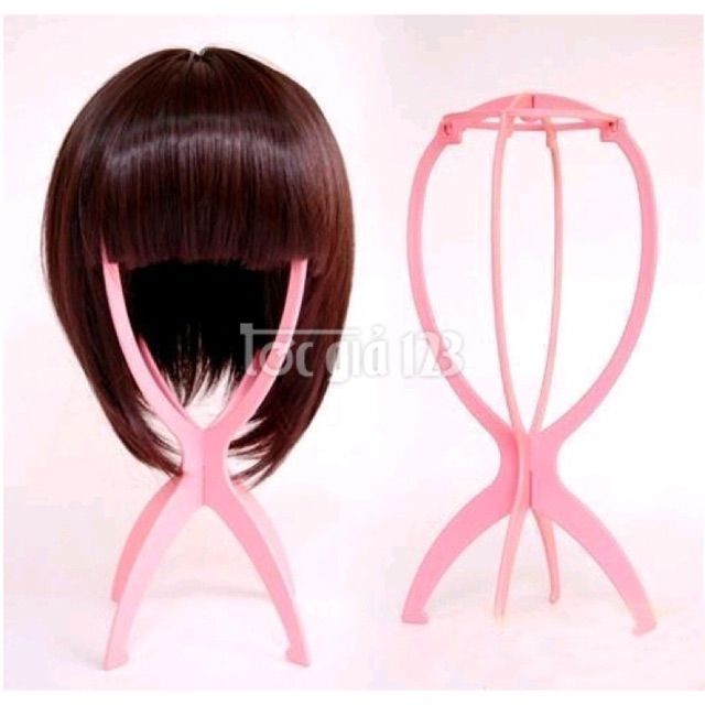 Kệ Treo Tóc Giả Màu Hồng