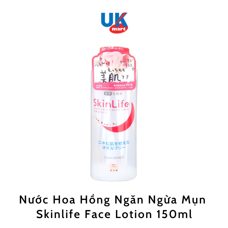 [Hcm]Nước Hoa Hồng Ngăn Ngừa Mụn Cow Skinlife Face Lotion 150Ml