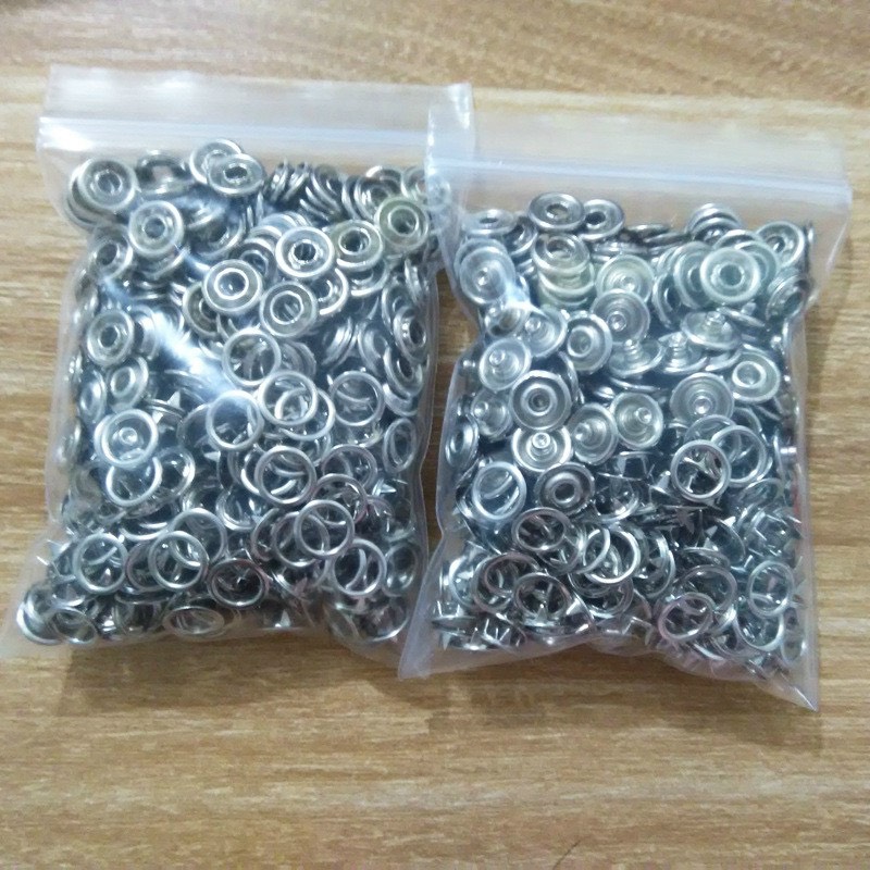 Cúc bấm áo kim loại  túi 200 chi tiết tương đương 50 sét cúc bấm rành cho kìm bấm cuc.