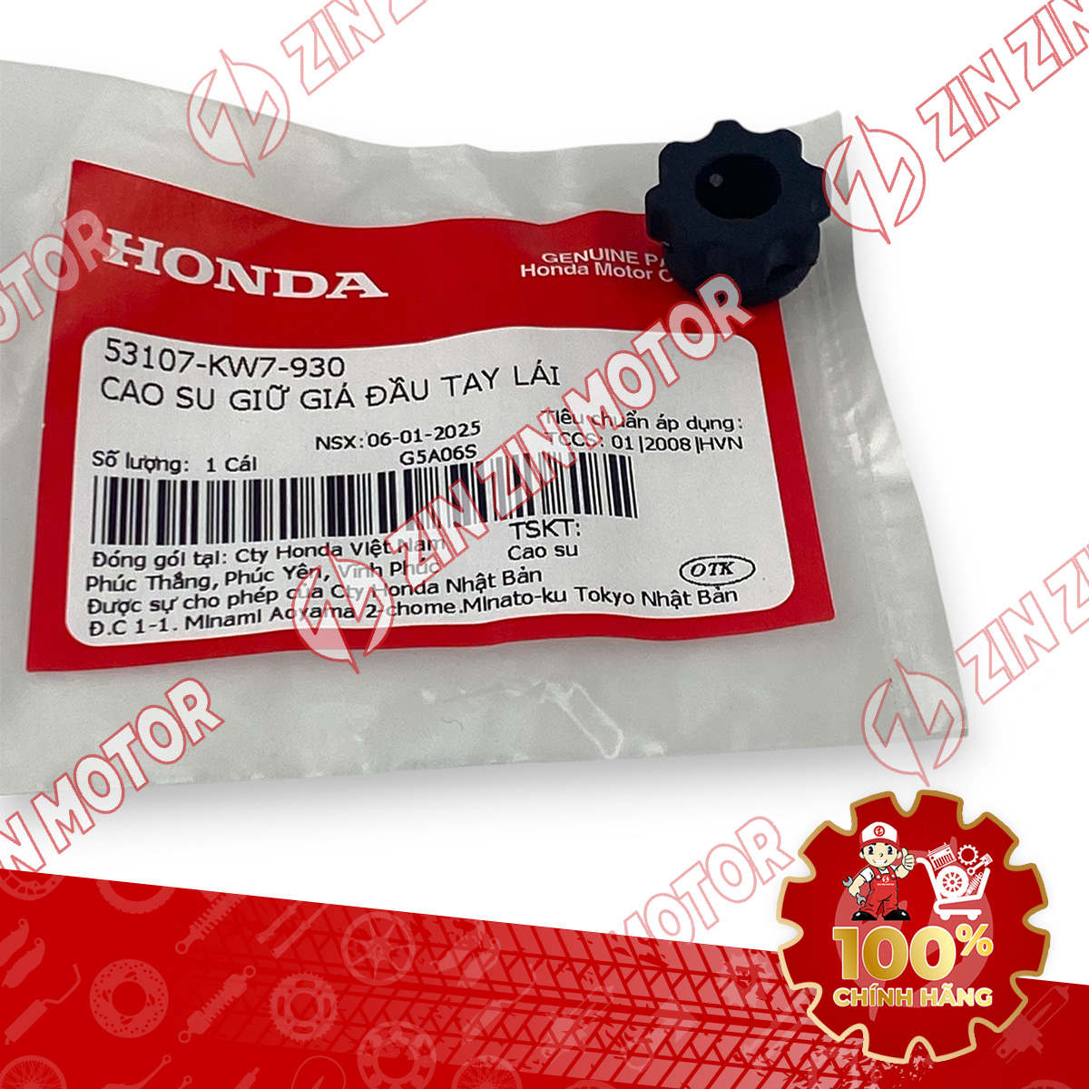 Cao Su Mi Đông Đối Trọng Giá Đầu Tay Lái Wave Blade 110 2017 - 2025 53107-KW7-930 Chính Hãng - ZZM