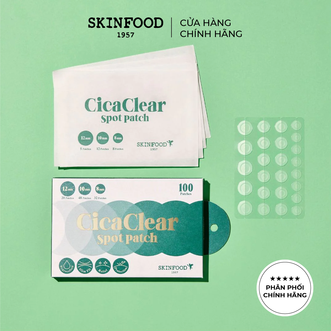 Dán mụn Skinfood Cica clear spot patch