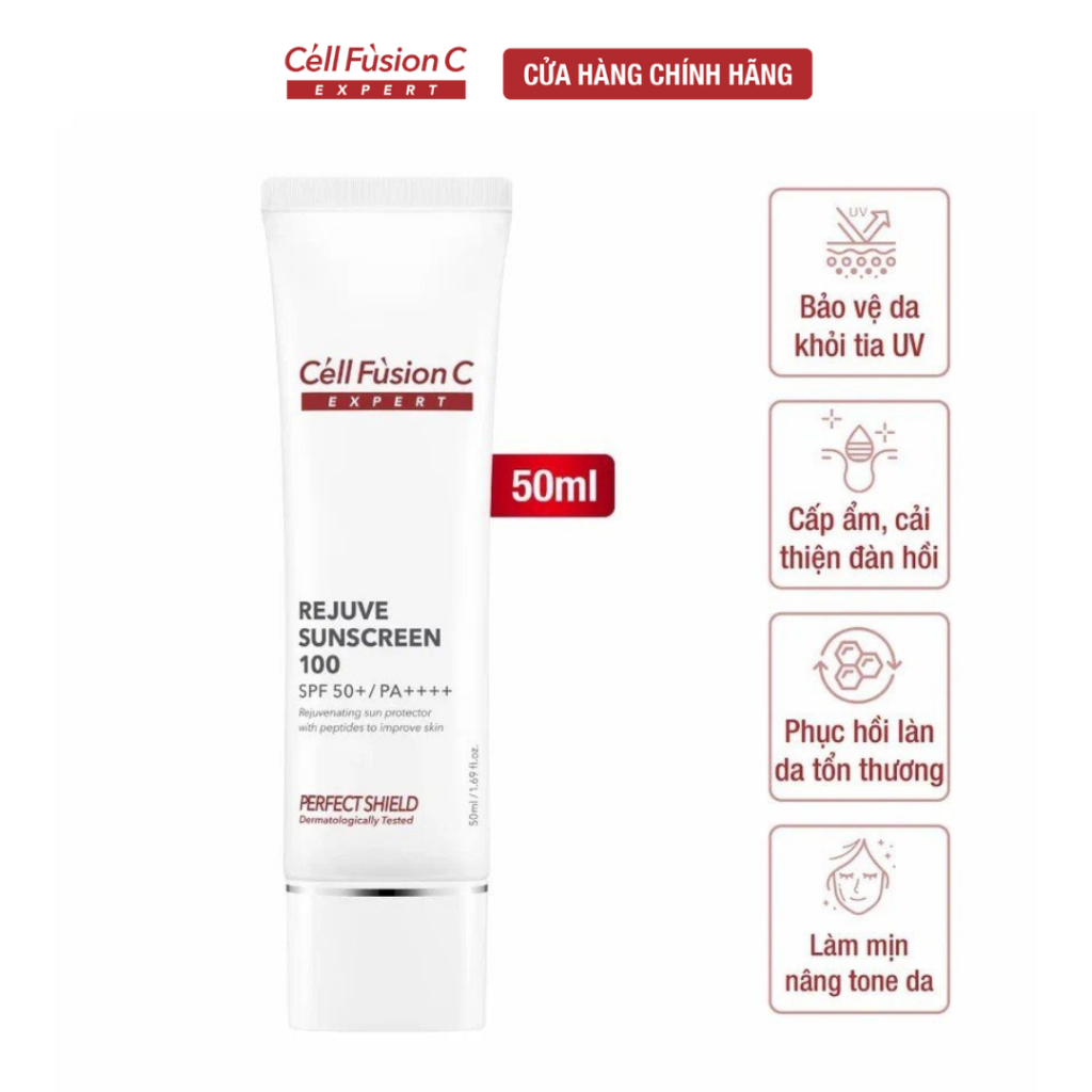 Kem Chống Nắng Bảo Vệ Tái Tạo Da Cell Fusion C Expert Rejuve Sunscreen 100 SPF50+/ PA++++ (50ml)