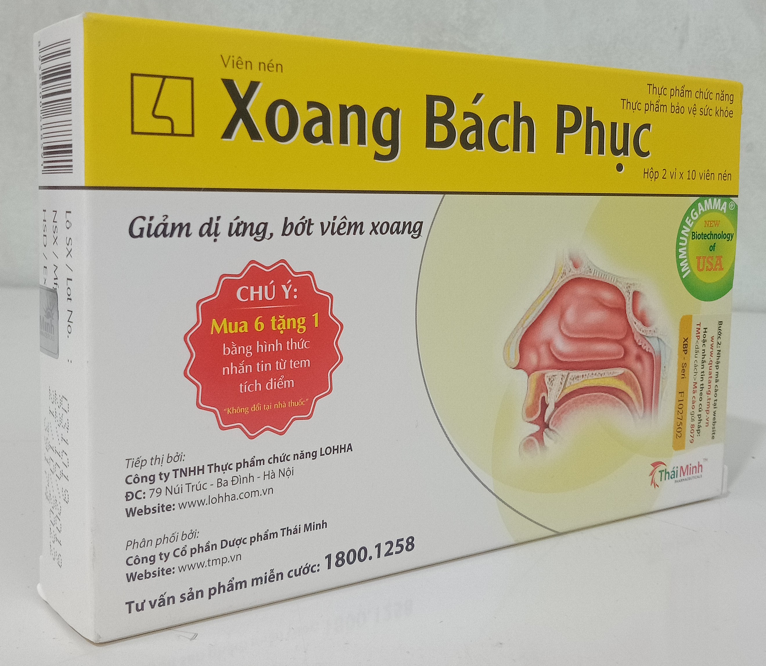 Thực Phẩm Bảo Vệ Sức Khỏe Xoang Bách Phục Giảm Dị Ứng Bớt Viêm Xoang ( Hộp 20 Viên)