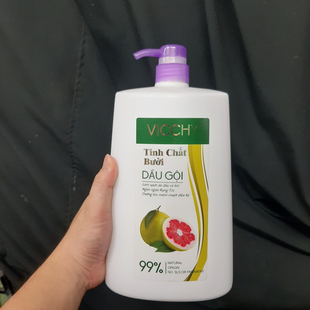 Dầu Gội Nước Hoa Mềm Mượt Vicchy Shampoo 1400Ml - Hương Bưởi