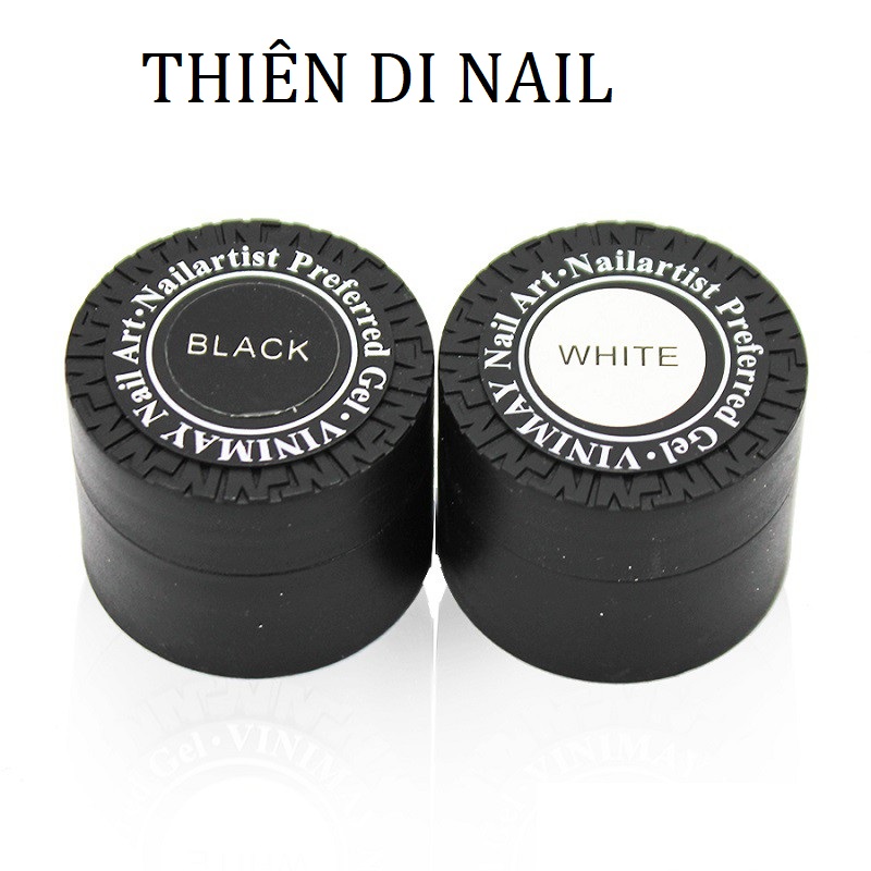 Gel tơ nhện trắng đen Vinimay tiện lợi cho thợ nail