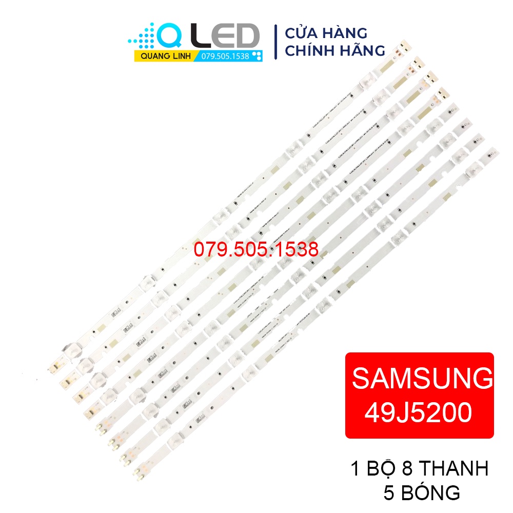 Thanh LED Tivi samsung 49J5200 - Lắp zin tivi samsung 49J5200 - 1 bộ 8 thanh 4A+4B - LED MỚI 100% nh