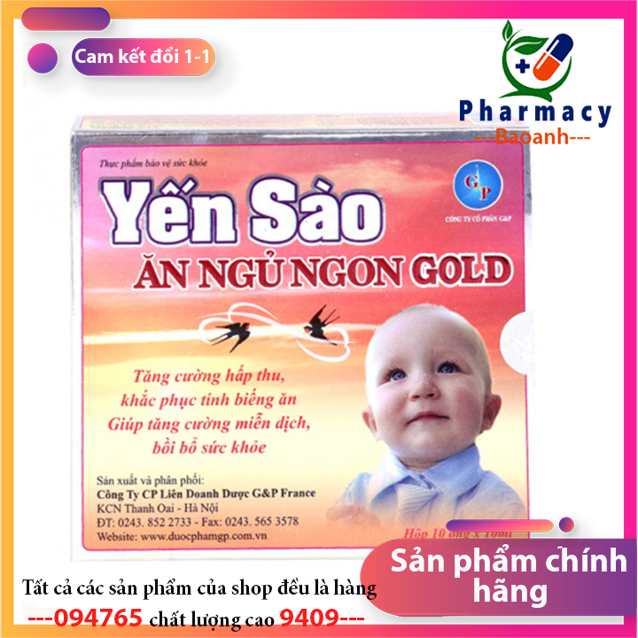 Yến Sào Ăn Ngủ Ngon Gold [Chính Hãng] Giúp Bé Ăn Ngon Miệng Tăng Cường Sức Đề Kháng Cho Cơ Thể - Hàng Chính Hãng - Đánh Giá 5 Sao - Chất Lương Cao