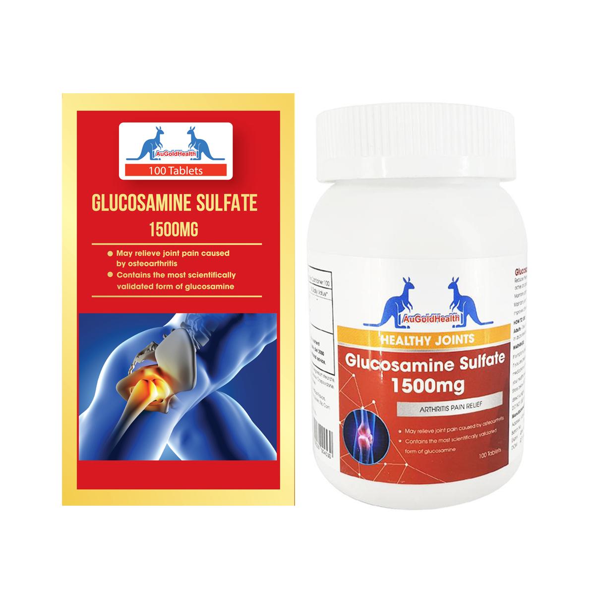 [Hcm]Viên Uống Glucosamine Sulfate 1500Mg Augoldhealth Của Úc 100 Viên