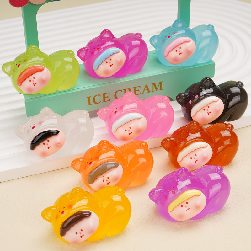 Túi Mù Túi Kẹo Bóc Quà Bất Ngờ Charm Labubu Phát Sáng Mini Dạ Quang Con Vật Bánh Kẹo Quà Bí Mật Quà Tặng - Lana Queen