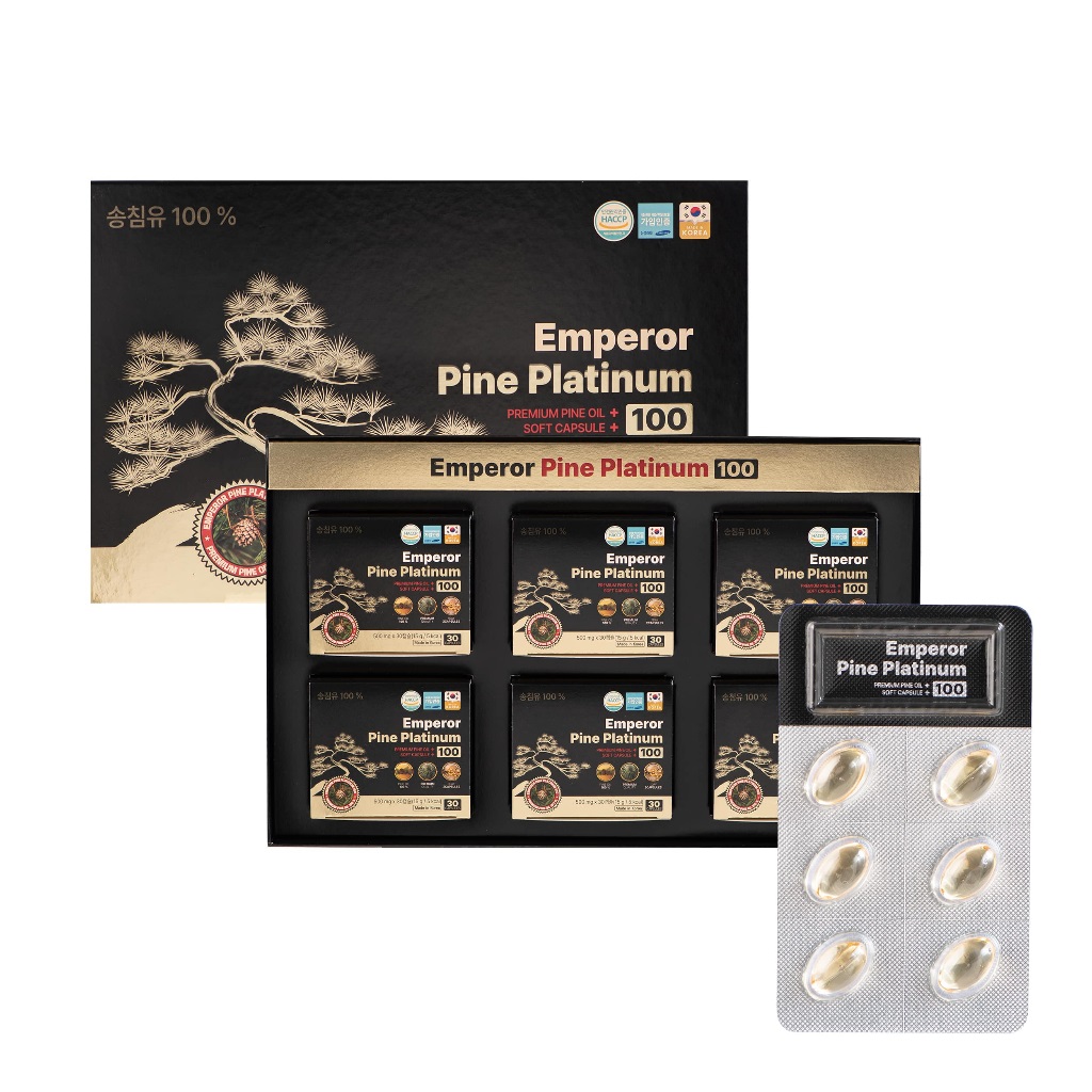 Tinh Dầu Thông Đỏ Hàn Quốc Emperor Pine Platium 180 viên x 500mg