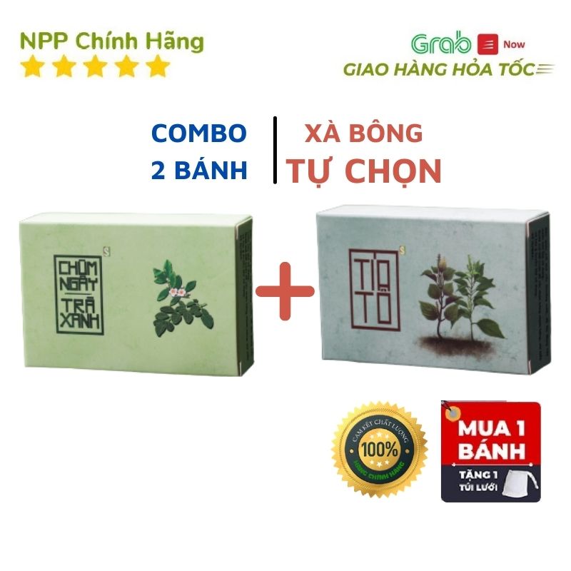 Xà Bông 💕 Combo 2 Xà Bông Sinh Dược 100% Thiên Nhiên 💕 Giúp Mát Da Sát Khuẩn Tặng Túi Lưới 100Gr - Tuancase75