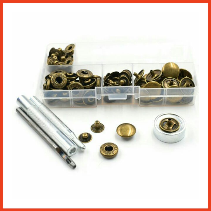 Cúc Bấm Đồng YKK 4 chi tiết Nút bấm áo 4 chi tiết Cúc đồng vàng