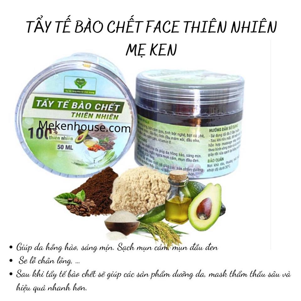 Tẩy Tế Bào Chết Cho Da Mặt Từ Thiên Nhiên Mẹ Ken