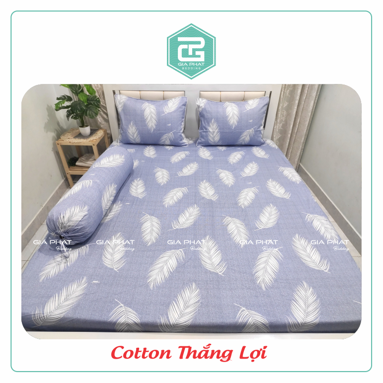 Ga giường Drap lẻ 100% Cotton Thắng Lợi 1m8x2m nệm cao 5-15cm ( không áo gối )